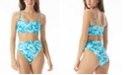 SUNDAZED Gianna Printed Midline Bikini Top & High-Waist Bottoms, Created for Macy's